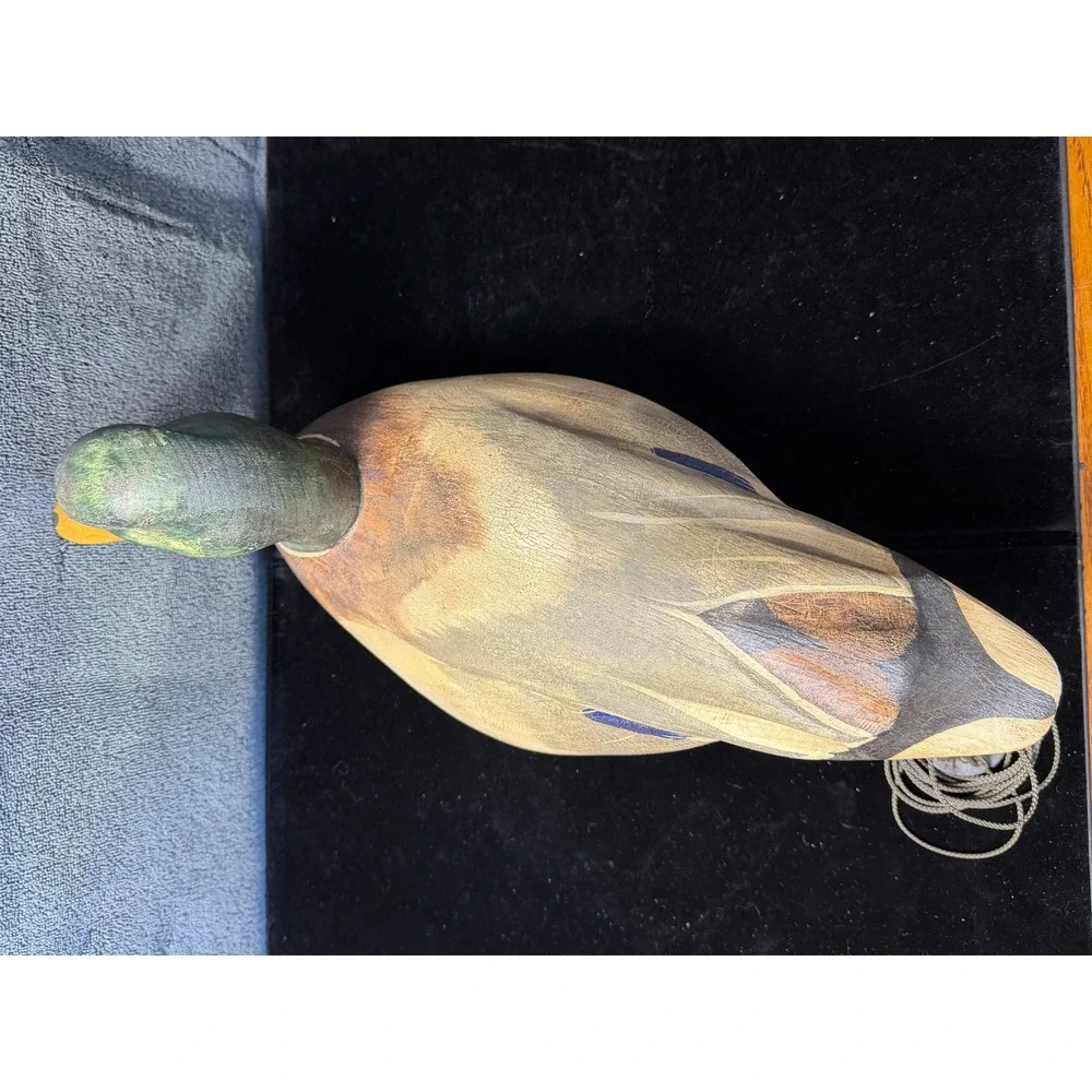 Ducks Unlimited Mallard Decoy With Anchor David Maas Signed Wood Duck 926